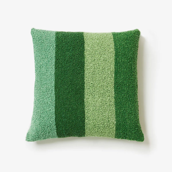 Boucle Wide Stripe Green Cushion | 60cm by Bonnie and Neil. Australian Art Prints and Homewares. Green Door Decor. www.greendoordecor.com.au