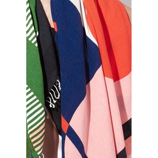 Khaki Pink Abstract Beach Towel by Mapoesie. Australian Art Prints and Homewares. Green Door Decor. www.greendoordecor.com.au