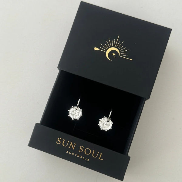 'Starlight' Earrings | Silver by Sun Soul Jewellery. Australian Art Prints and Homewares. Green Door Decor. www.greendoordecor.com.au