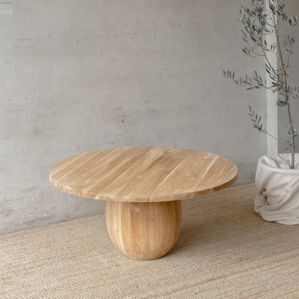 Cecil Round Wooden Teak Coffee Table by McMullin and Co. Australian Art Prints and Homewares. Green Door Decor. www.greendoordecor.com.au