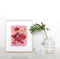 Flowers On My Table Print - framed - by Paula Mills Art. Australian Art Prints. Green Door Decor. www.greendoordecor.com.au