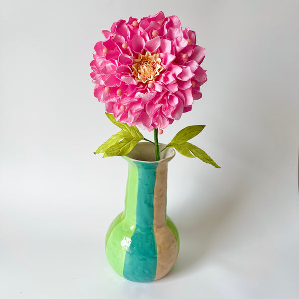 Paper Flowers - Single Stem XL Dahlia | Pink by Nibbanah. Australian Art Prints, Gifts, Fashion and Homewares. Green Door Decor. www.greendoordecor.com.au