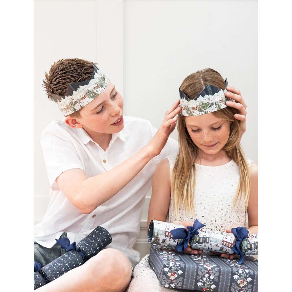 10 Pack Christmas Paper Crown Hats | The Christmas Village by Bespoke Letterpress. Australian Art Prints and Homewares. Green Door Decor. www.greendoordecor.com.au