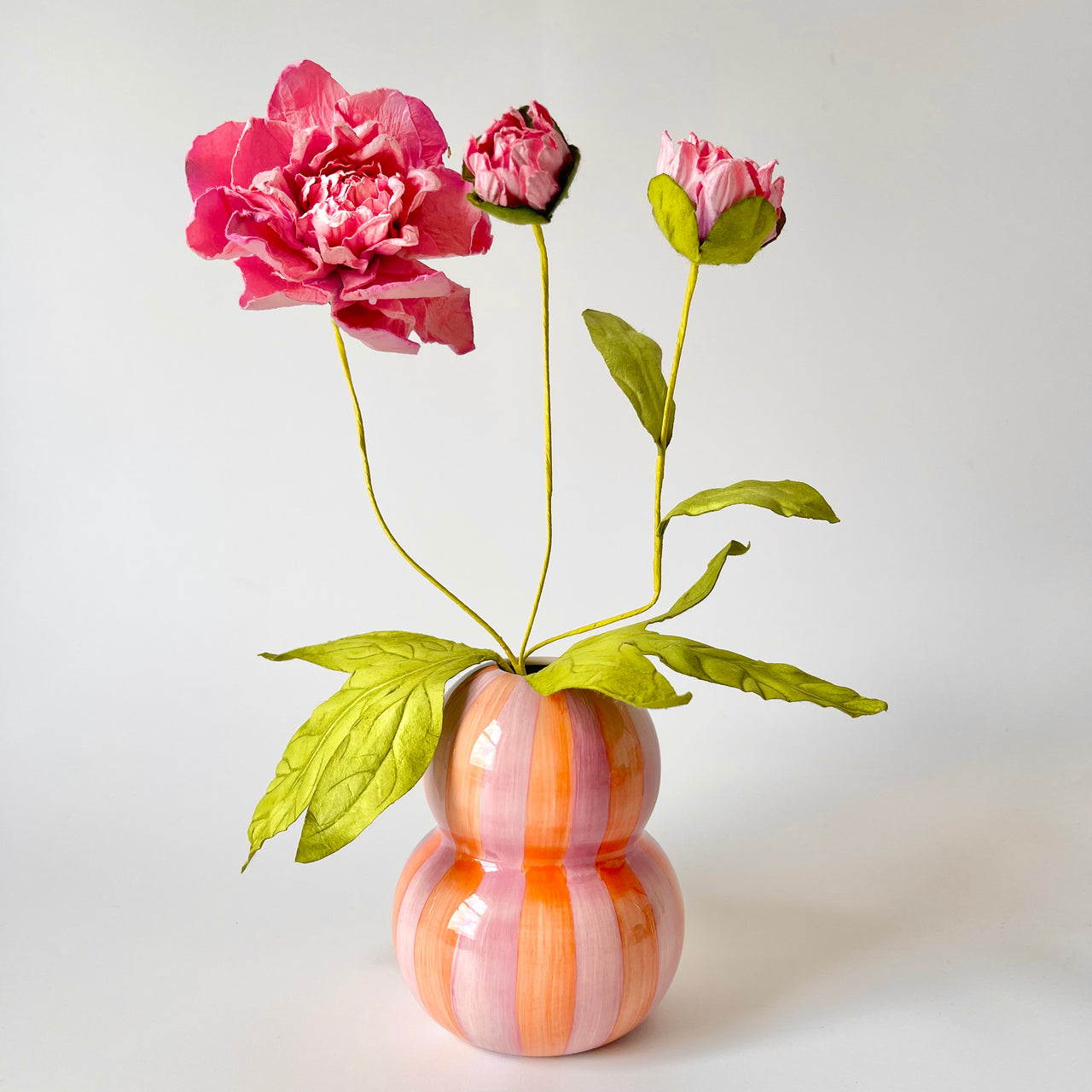 Paper Flowers - Dahlia Bunch | Salmon Pink by Nibbanah. Australian Art Prints, Gifts, Fashion and Homewares. Green Door Decor. www.greendoordecor.com.au