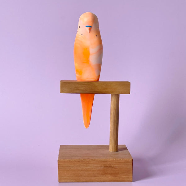 Pete Cromer | Resin Budgerigar #1. Australian Art Prints and Homewares. Green Door Decor. www.greendoordecor.com.au