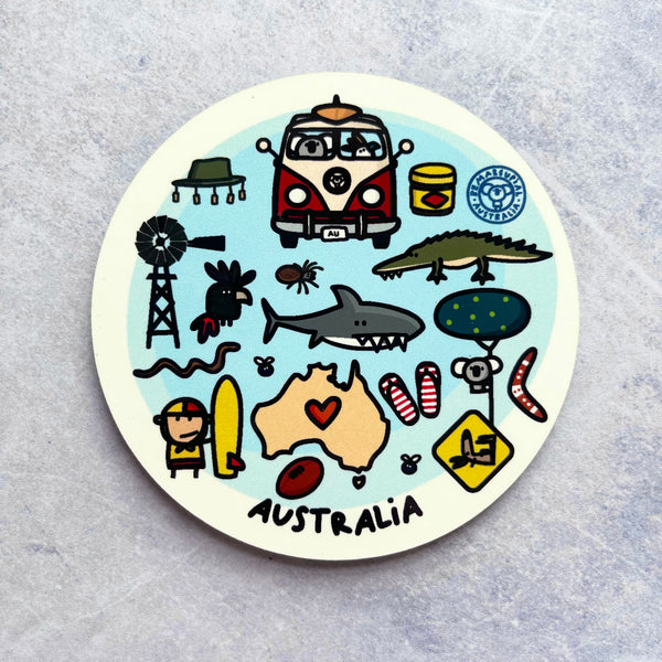 Coaster | Australia Icons by Be Marsupial. Australian Art Prints and Homewares. Green Door Decor. www.greendoordecor.com.au