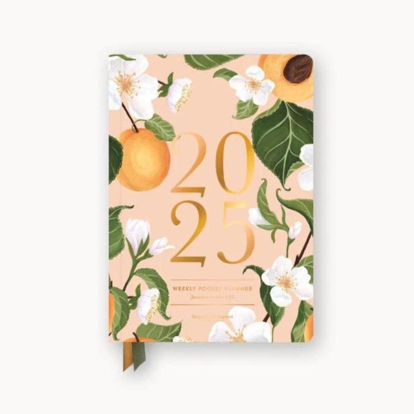 2025 Pocket Planner | Peaches by Bespoke Letterpress. Australian Art Prints and Homewares. Green Door Decor. www.greendoordecor.com.au