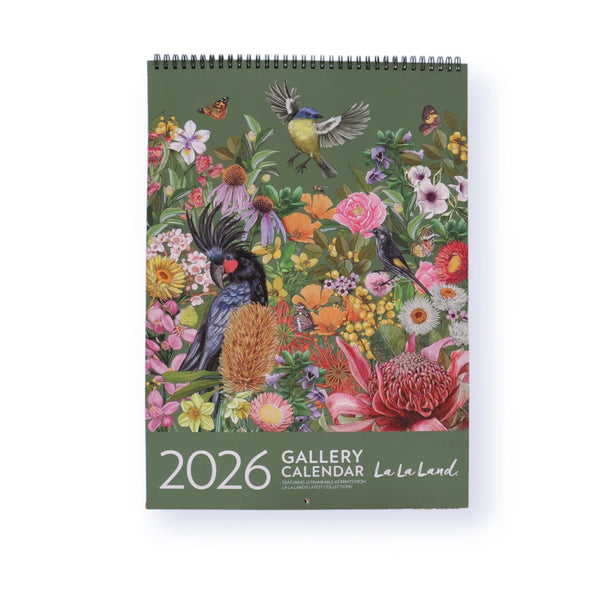 2026 A3 Gallery Calendar by La La Land. Australian Art Prints and Homewares. Green Door Decor. www.greendoordecor.com.au