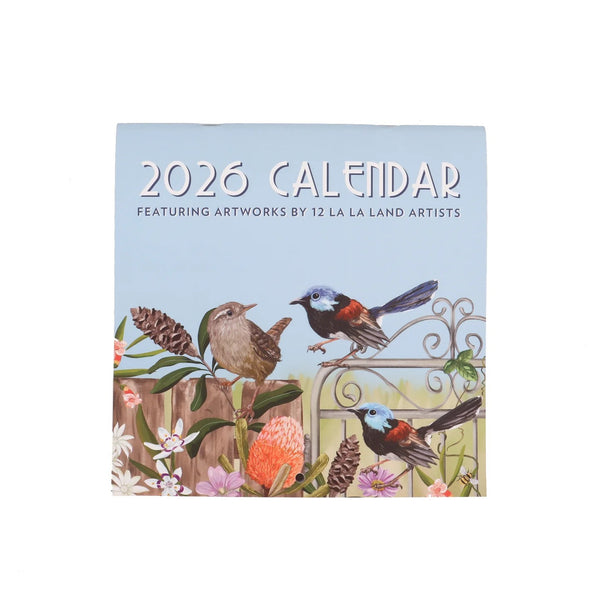 2026 Artists Calendar by La La Land. Australian Art Prints and Homewares. Green Door Decor. www.greendoordecor.com.au