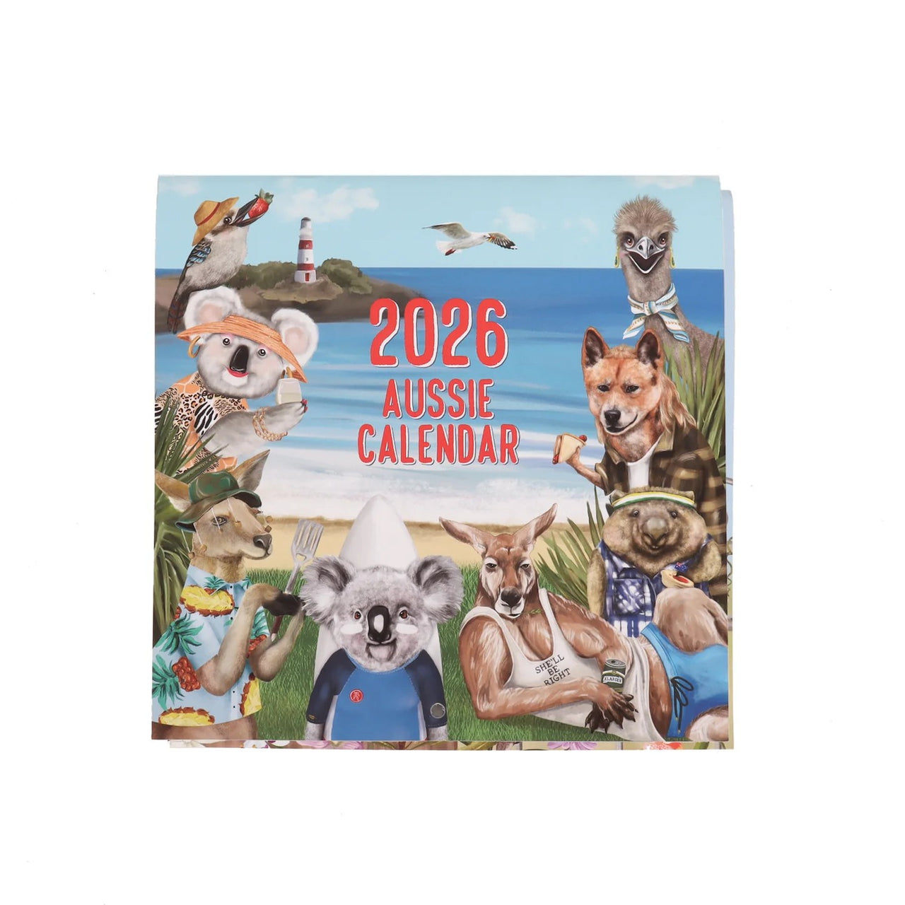 2026 Aussie Calendar by La La Land. Australian Art Prints and Homewares. Green Door Decor. www.greendoordecor.com.au