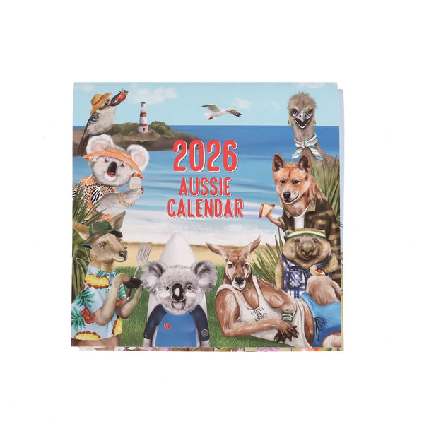 2026 Aussie Calendar by La La Land. Australian Art Prints and Homewares. Green Door Decor. www.greendoordecor.com.au