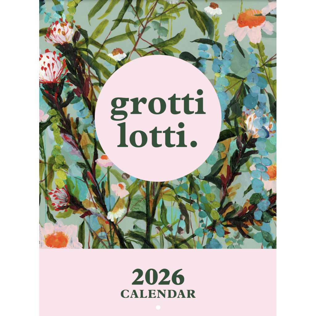 2026 Grotti Lotti Calendar | A3 by Grotti Lotti. Australian Art Prints and Homewares. Green Door Decor. www.greendoordecor.com.au