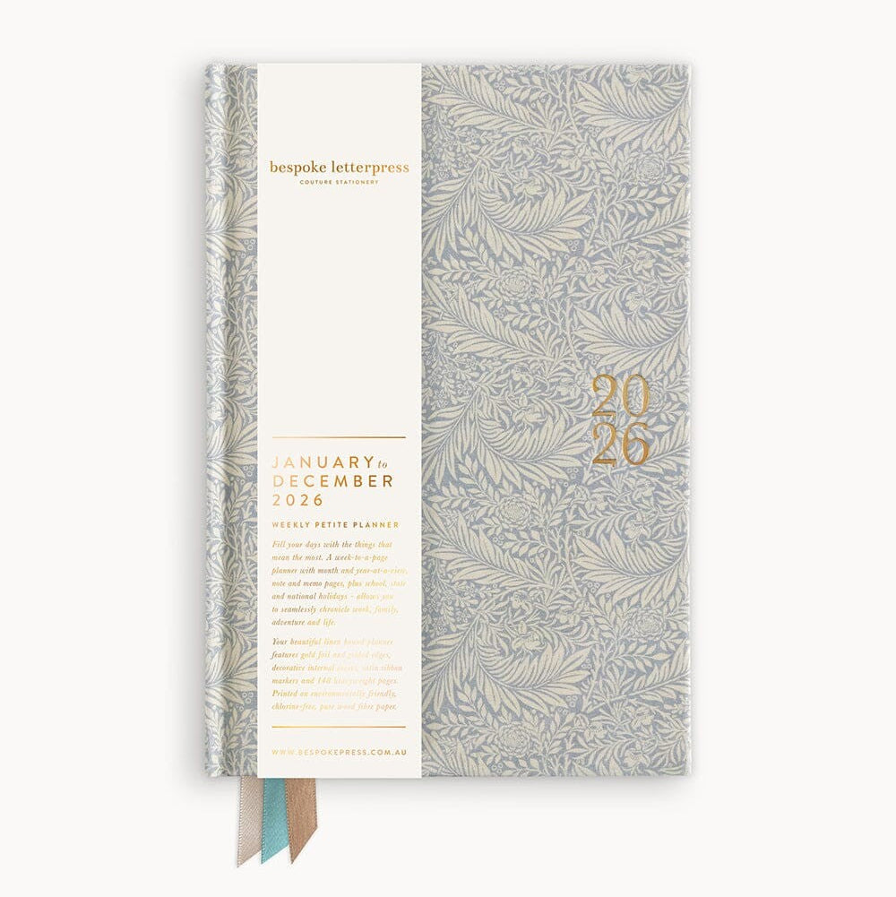 2026 Petite Linen Bound Planner | Dune by Bespoke Letterpress. Australian Art Prints and Homewares. Green Door Decor. www.greendoordecor.com.au