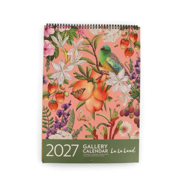 2027 A3 Gallery Calendar by La La Land. Australian Art Prints, Gifts, Fashion and Homewares. Green Door Decor. www.greendoordecor.com.au