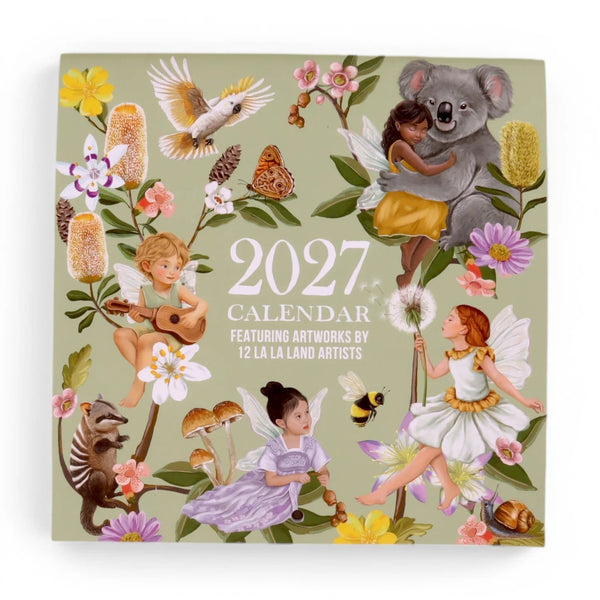 2027 Artists Calendar by La La Land. Australian Art Prints, Gifts, Fashion and Homewares. Green Door Decor. www.greendoordecor.com.au