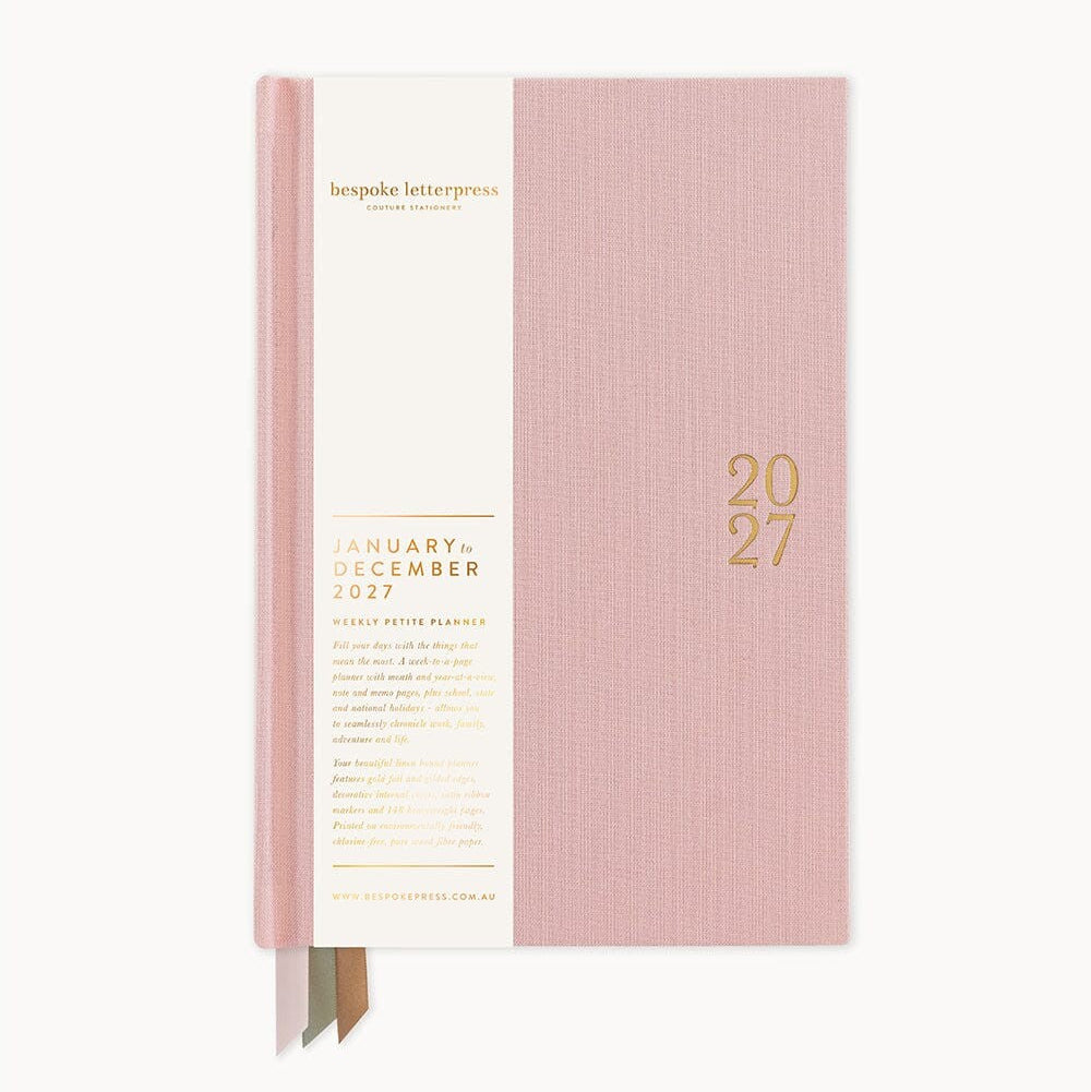 2027 Petite Planner | Primrose by Bespoke Letterpress. Australian Art Prints, Gifts, Fashion and Homewares. Green Door Decor. www.greendoordecor.com.au