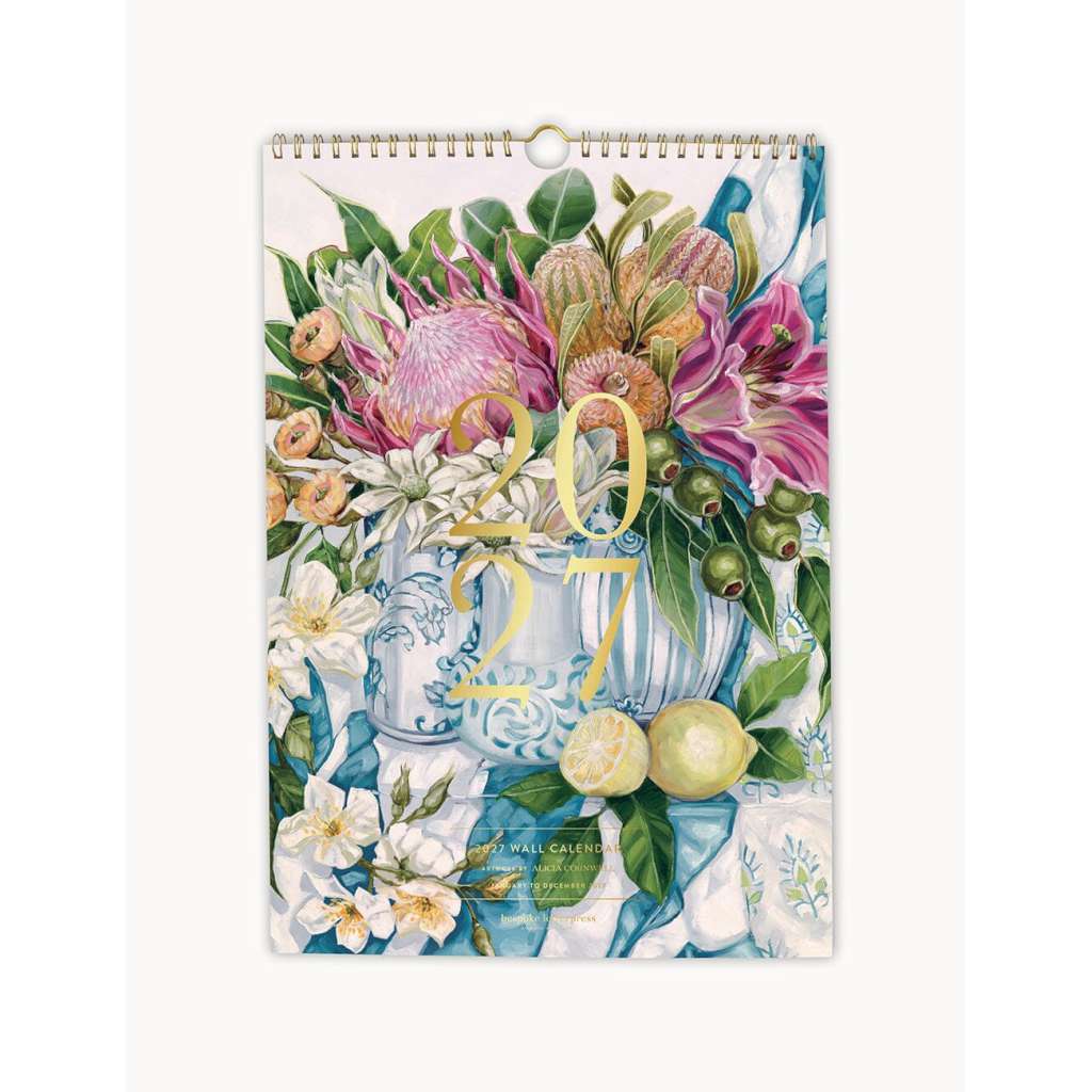 2027 Wall Calendar | Still Life by Bespoke Letterpress. Australian Art Prints, Gifts, Fashion and Homewares. Green Door Decor. www.greendoordecor.com.au