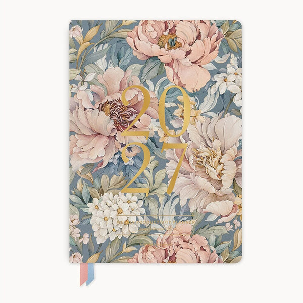 2027 Weekly Productivity Planner | Regency Blooms by Bespoke Letterpress. Australian Art Prints, Gifts, Fashion and Homewares. Green Door Decor. www.greendoordecor.com.au