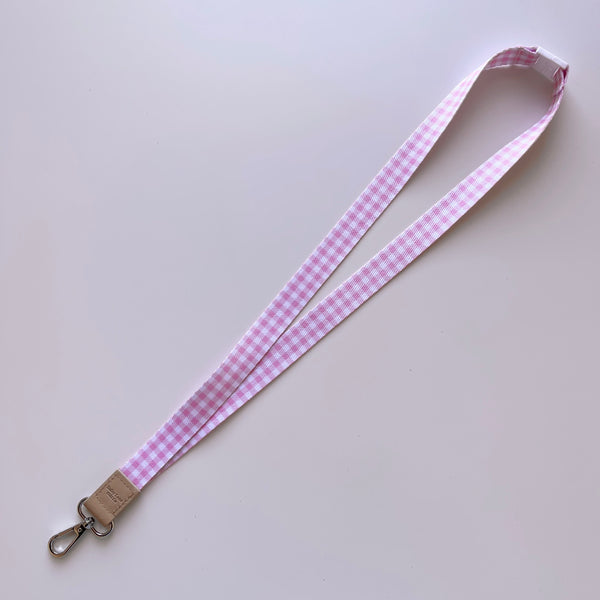 'Pink Gingham' Lanyard by Daisy Lane Gift Co. Australian Art Prints and Homewares. Green Door Decor. www.greendoordecor.com.au