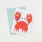 Crab With Bunting Birthday Card by Meri Meri. Australian Art Prints and Homewares. Green Door Decor. www.greendoordecor.com.au