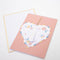 Honeycomb Heart Wedding Card