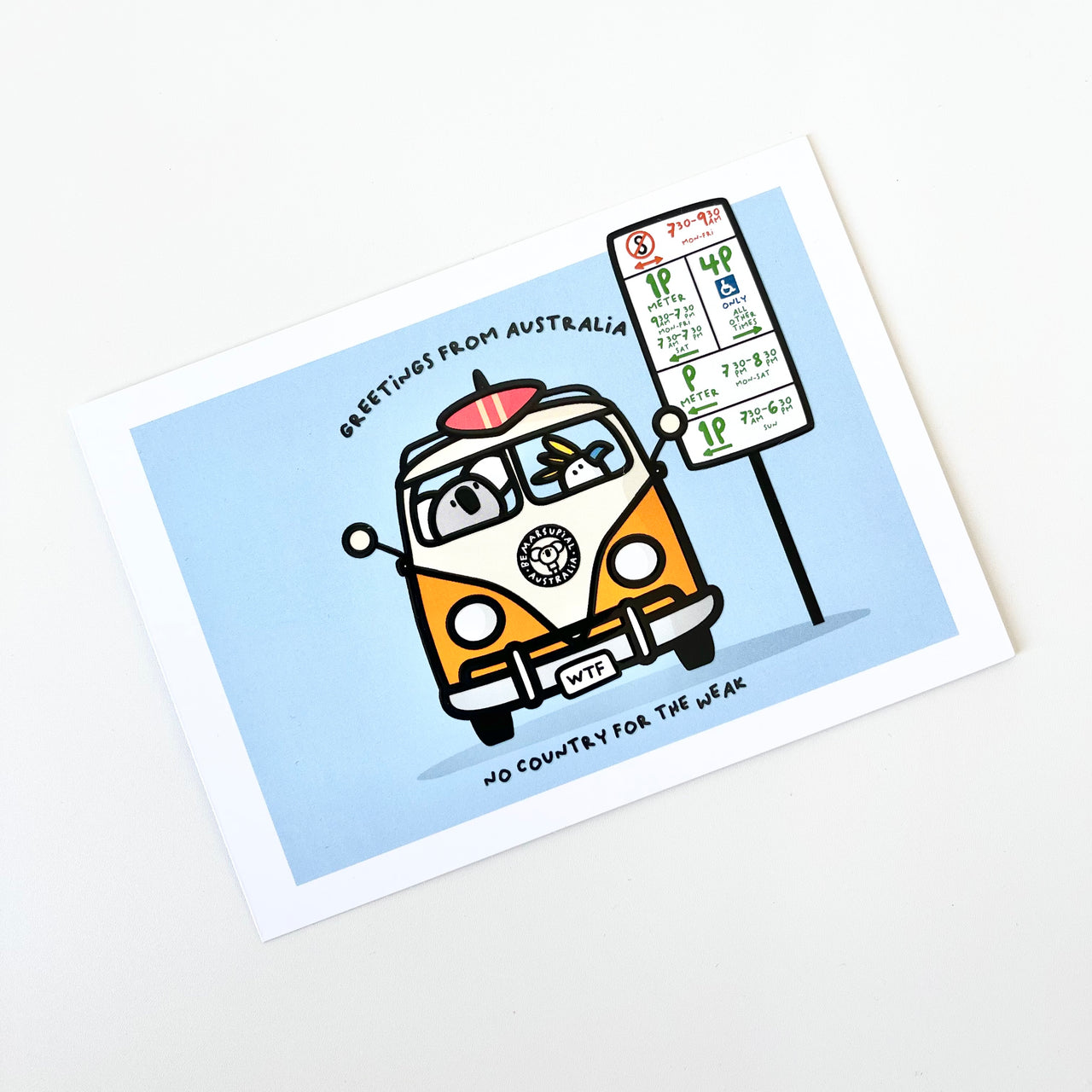 Postcard | Greetings From Australia Kombi