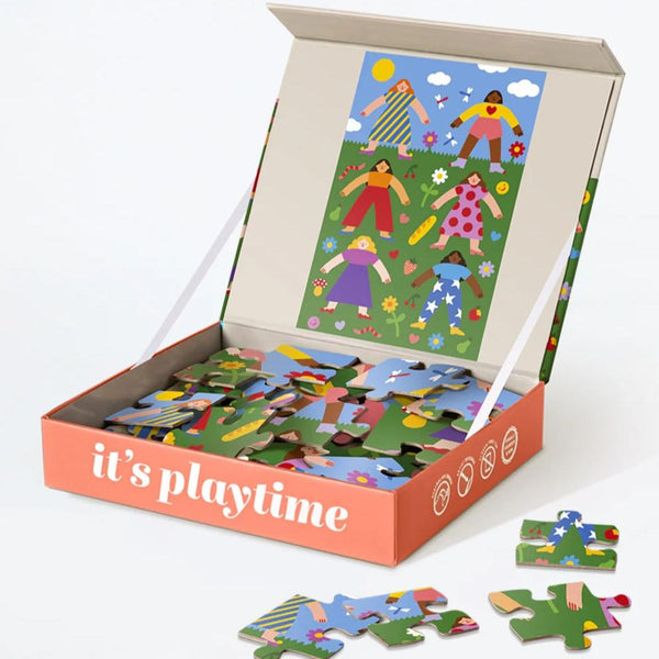 24 Piece Kids Puzzle | Let's Picnic by Journey of Something. Australian Art Prints and Homewares. Green Door Decor. www.greendoordecor.com.au