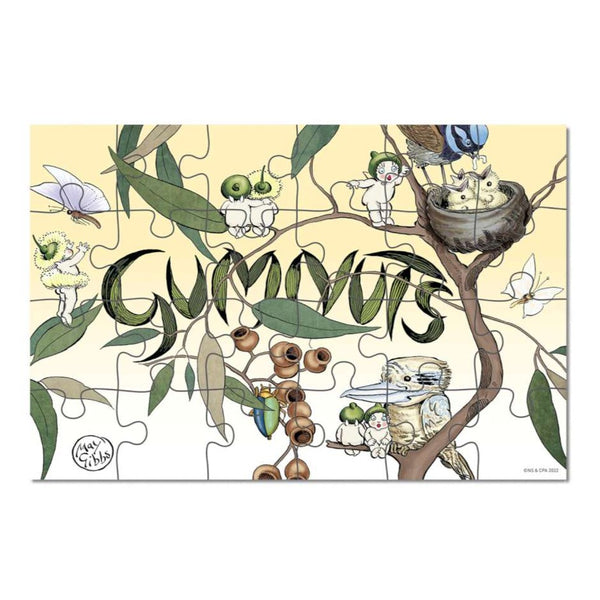 24 Piece Kids Puzzle | May Gibbs 'Gumnuts' by Journey Of Something. Australian Art Prints and Homewares. Green Door Decor. www.greendoordecor.com.au