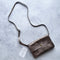Maison Fanli | Line Metallic Leather Clutch Crossbody Bag - Champagne. Australian Art Prints, Gifts, Fashion and Homewares. Green Door Decor. www.greendoordecor.com.au
