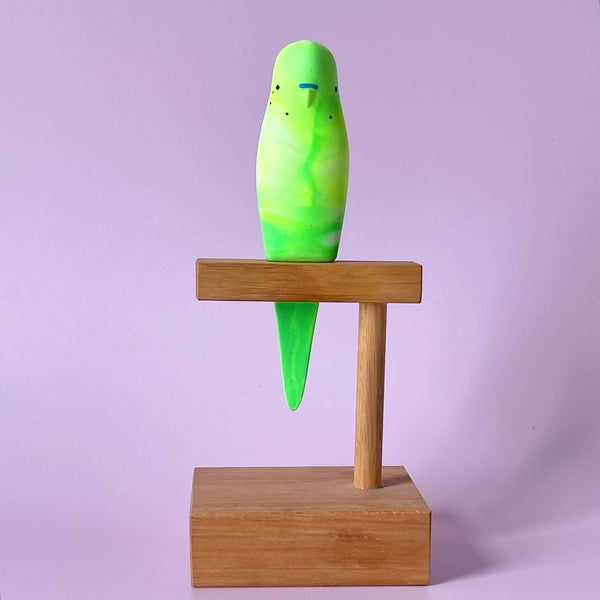 Pete Cromer | Resin Budgerigar #6. Australian Art Prints and Homewares. Green Door Decor. www.greendoordecor.com.au
