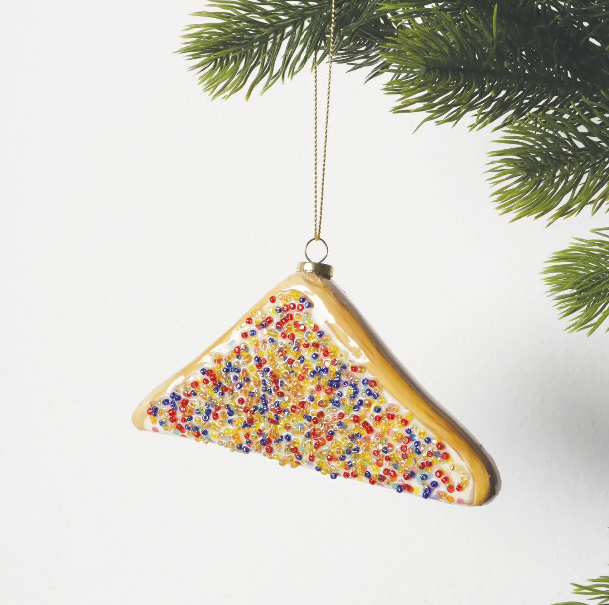 3D Bauble | Fairy Bread Half by La La Land. Australian Art Prints and Homewares. Green Door Decor. www.greendoordecor.com.au