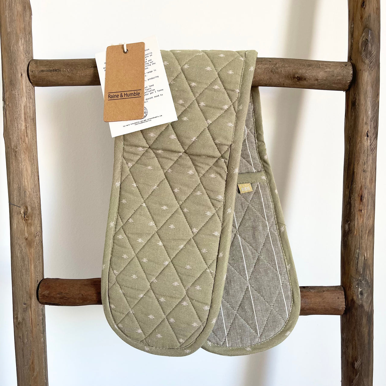 Wild Bee Double Oven Mitt | Sage By Raine & Humble, Florabelle Living. Australian Art Prints and Homewares. Green Door Decor. www.greendoordecor.com.au