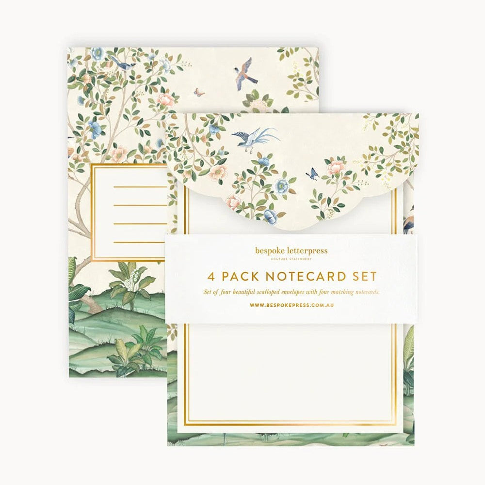 4pk Notecard Set | Spring Landscape by Bespoke Letterpress. Australian Art Prints, Gifts, Fashion and Homewares. Green Door Decor. www.greendoordecor.com.au