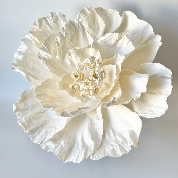 Paper Flowers - XL Primrose Flower | White by Nibbanah. Australian Art Prints, Gifts, Fashion and Homewares. Green Door Decor. www.greendoordecor.com.au