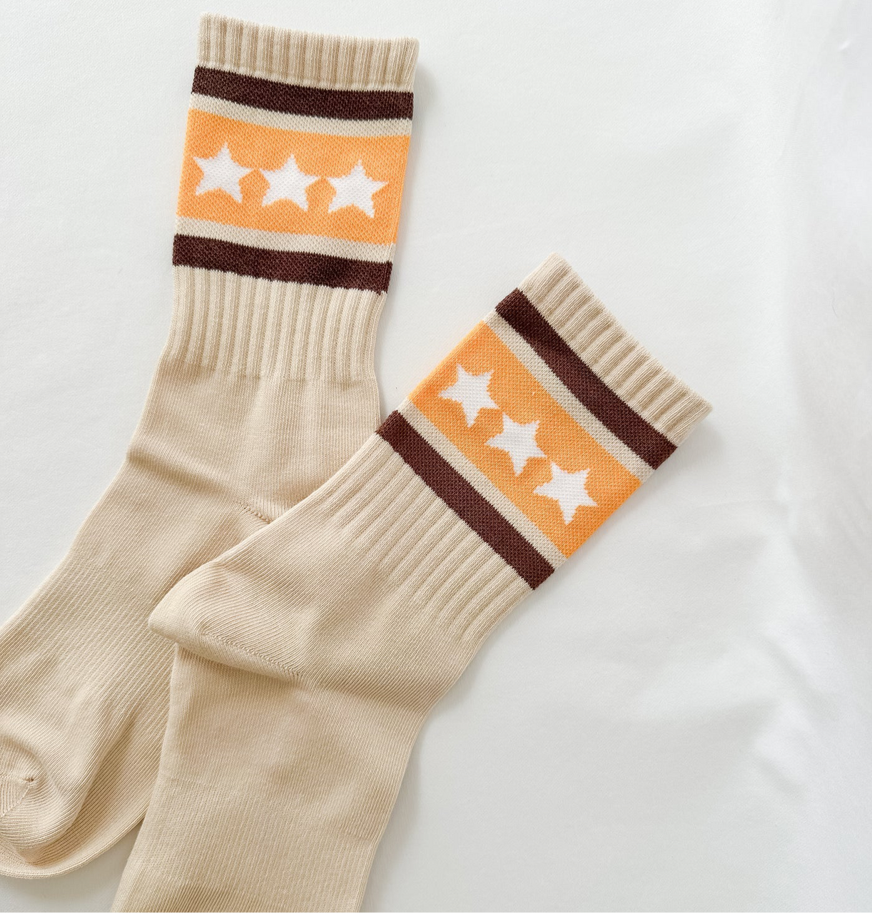 Boot Socks - Stars & Stripes Beige | FAR MER. by Whitney