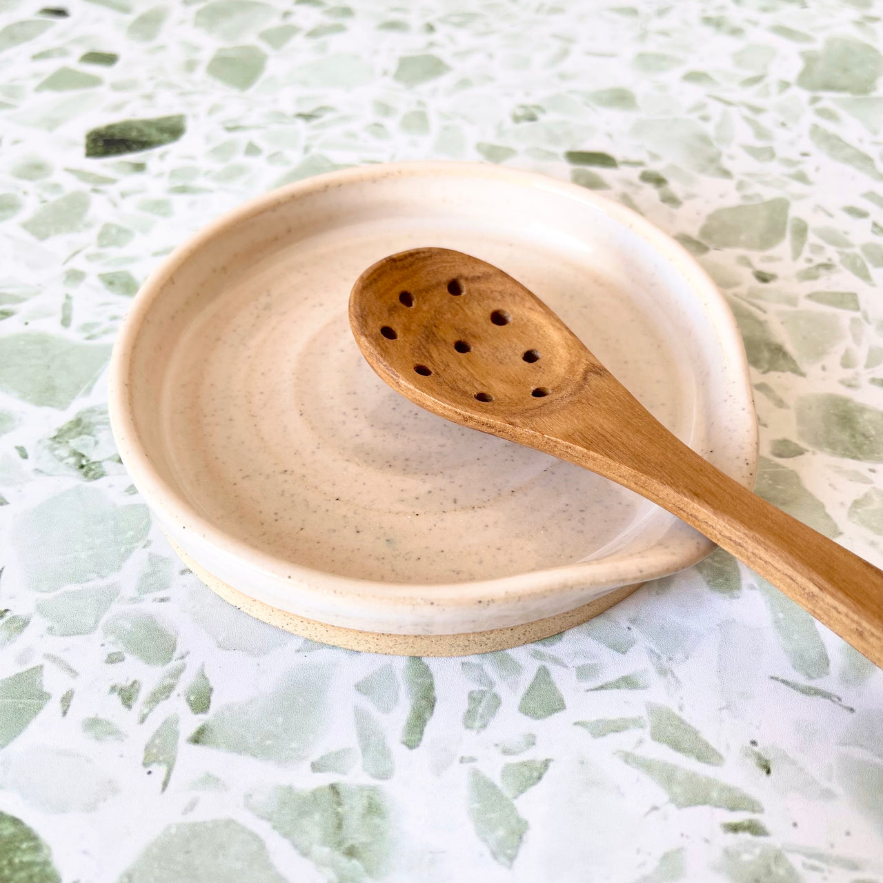 Spoon Rest | White Glaze by Bei Creative. Australian Art Prints and Homewares. Green Door Decor. www.greendoordecor.com.au