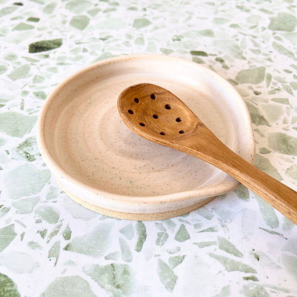Spoon Rest | White Glaze by Bei Creative. Australian Art Prints and Homewares. Green Door Decor. www.greendoordecor.com.au