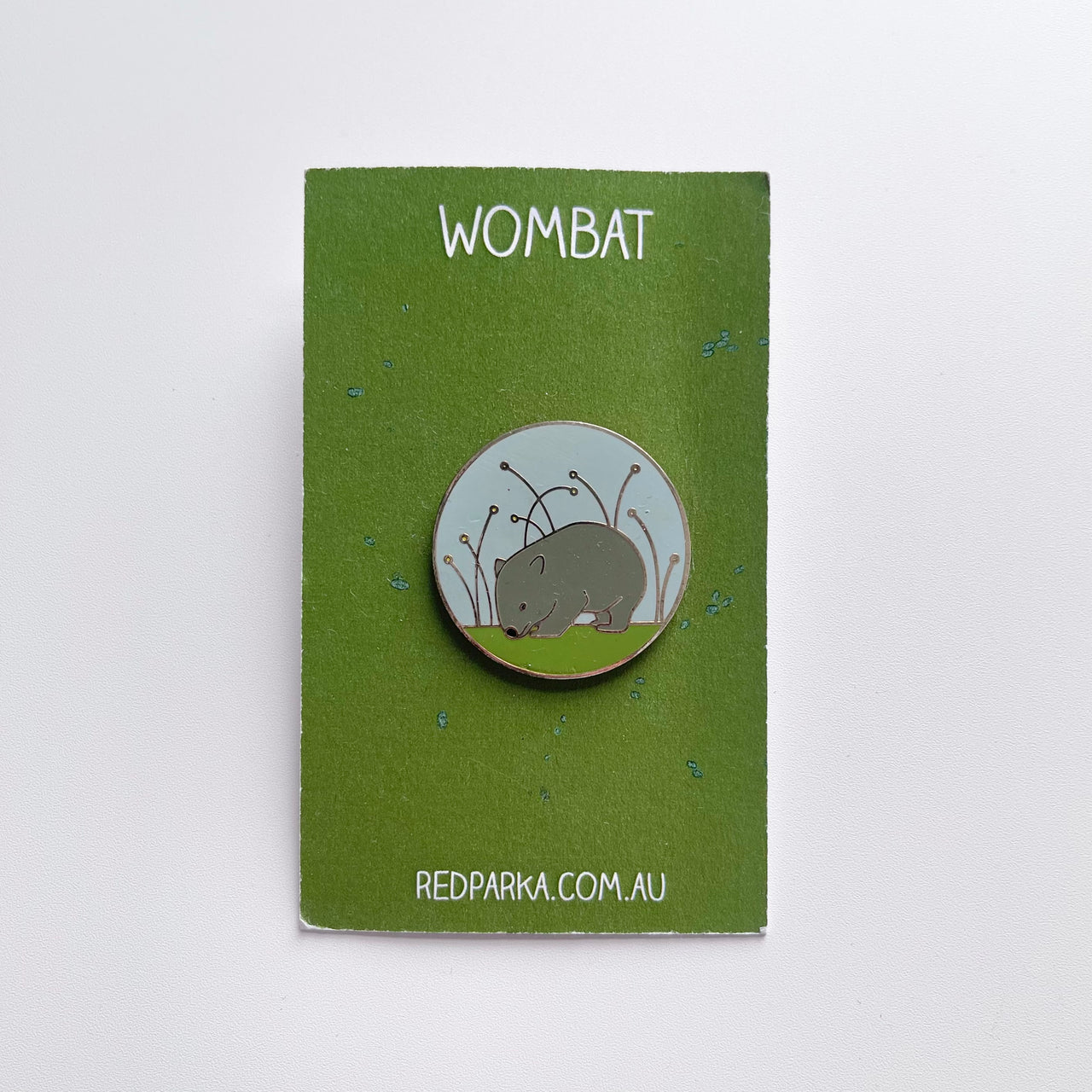 Round Wombat Pin