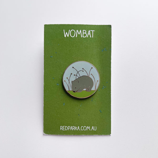 Round Wombat Pin