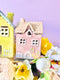 Tealight House | Pink House with Flower by Yellow Rock Decor. Australian Art Prints and Homewares. Green Door Decor. www.greendoordecor.com.au