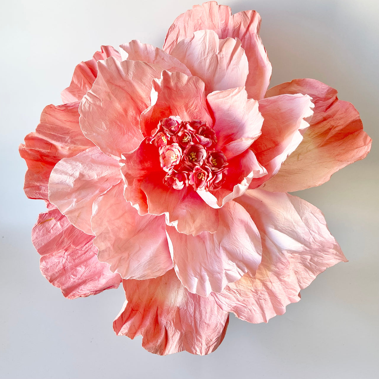 Paper Flowers - XL Primrose Flower | Salmon Pink by Nibbanah. Australian Art Prints, Gifts, Fashion and Homewares. Green Door Decor. www.greendoordecor.com.au