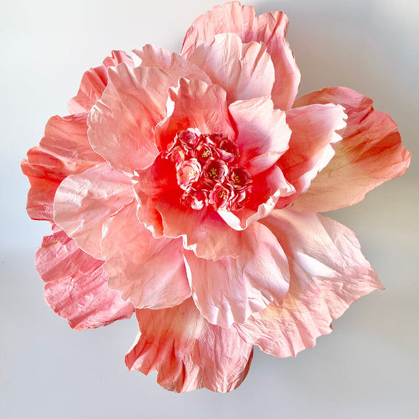 Paper Flowers - XL Primrose Flower | Salmon Pink by Nibbanah. Australian Art Prints, Gifts, Fashion and Homewares. Green Door Decor. www.greendoordecor.com.au