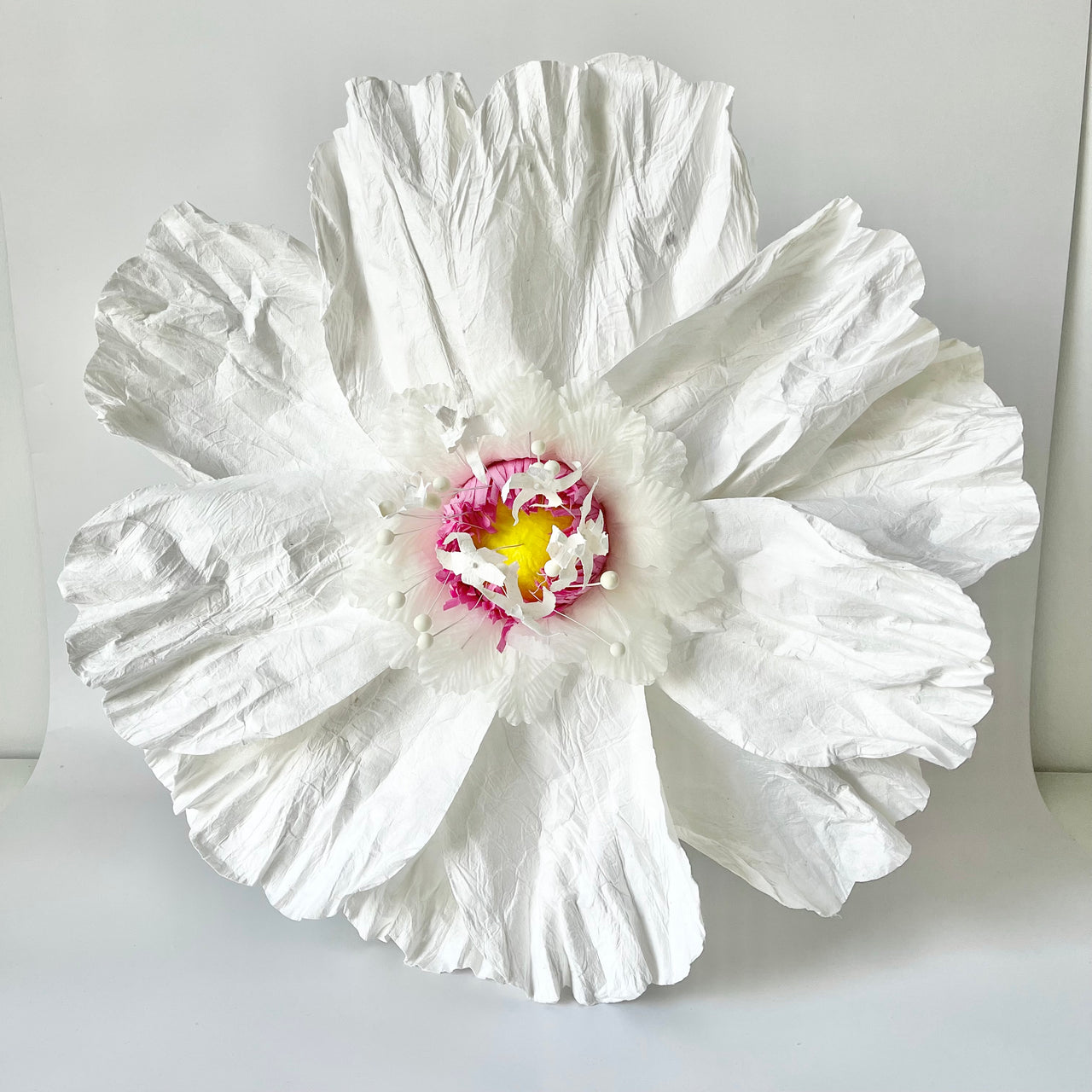 Paper Flowers - XL Dancing Flower | White by Nibbanah. Australian Art Prints, Gifts, Fashion and Homewares. Green Door Decor. www.greendoordecor.com.au