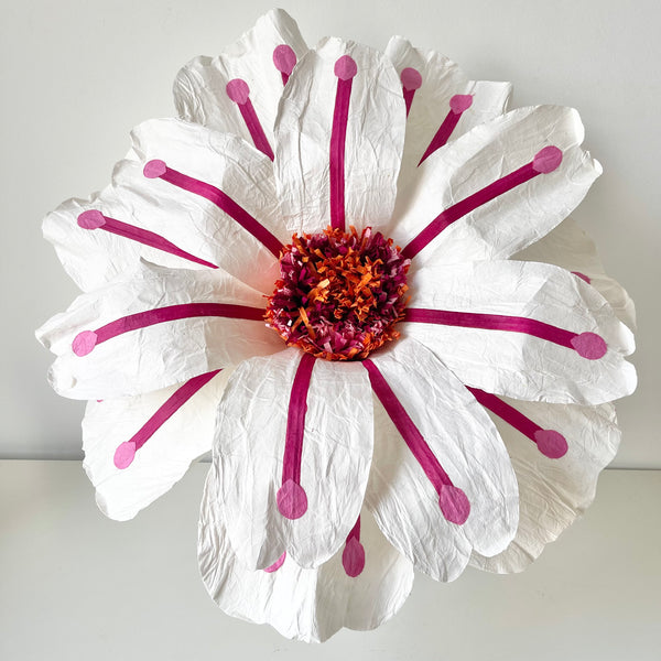 Paper Flowers - XL Coral Flower | White by Nibbanah. Australian Art Prints, Gifts, Fashion and Homewares. Green Door Decor. www.greendoordecor.com.au