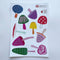 Wall Decals A4 Sheet | Magic Mushrooms by Missy Minzy. Australian Art Prints and Homewares. Green Door Decor. www.greendoordecor.com.au