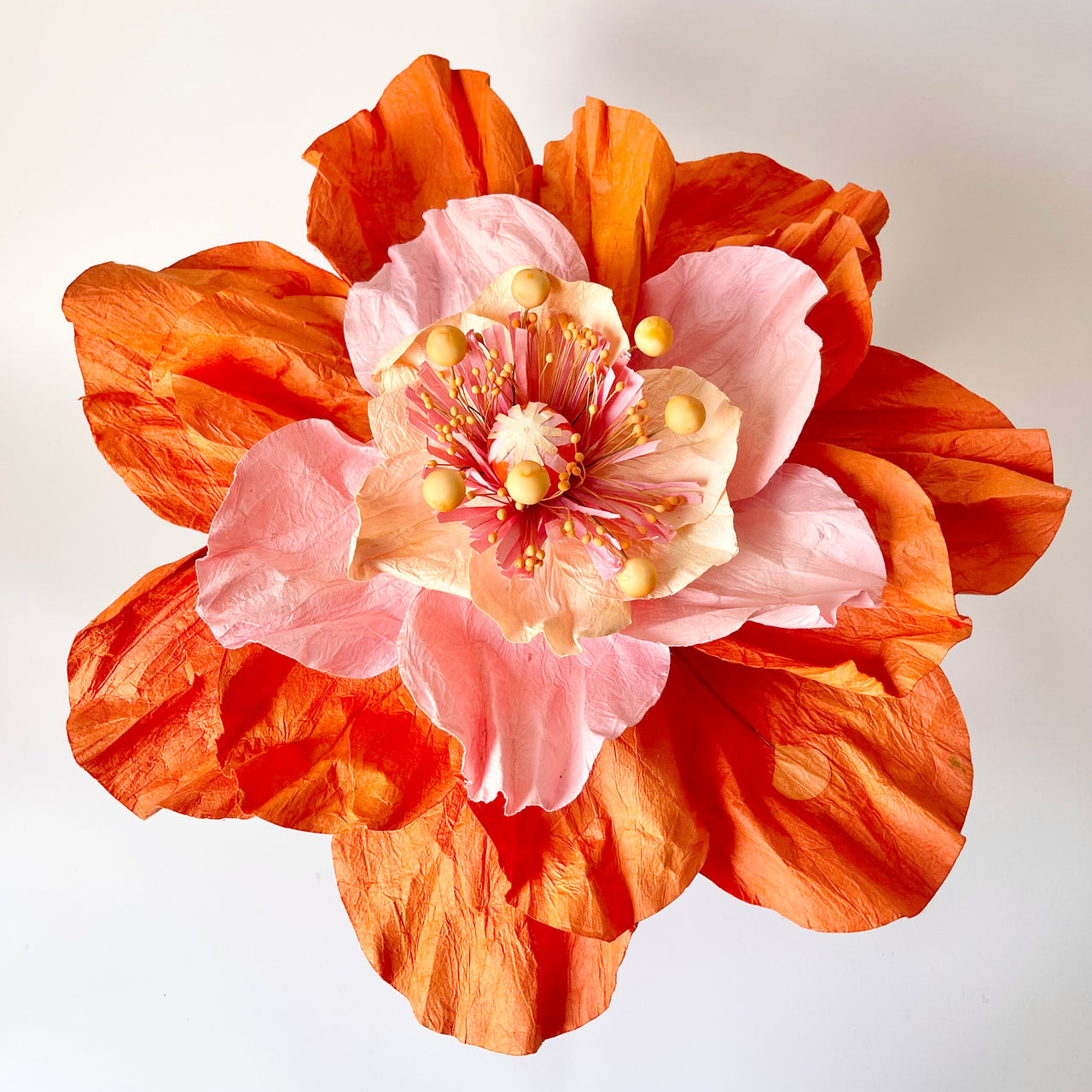 Poppy Paper Flower XL | Orange by Nibbanah. Australian Art Prints and Homewares. Green Door Decor. www.greendoordecor.com.au