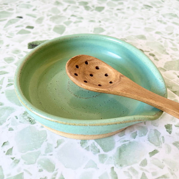 Spoon Rest | Mint Glaze by Bei Creative. Australian Art Prints and Homewares. Green Door Decor. www.greendoordecor.com.au