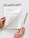 A4 Notepad (Lined) | Heritage Roses by Bespoke Letterpress. Australian Art Prints, Gifts, Fashion and Homewares. Green Door Decor. www.greendoordecor.com.au