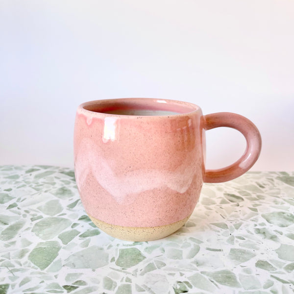 Ceramic Mug in Pink Glaze by Bei Creative. Australian Art Prints and Homewares. Green Door Decor. www.greendoordecor.com.au