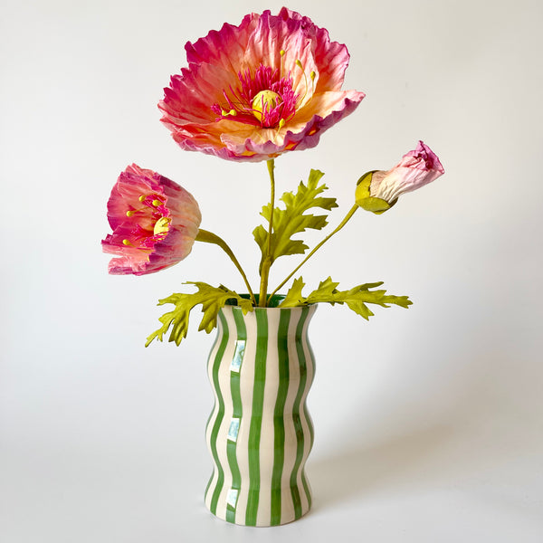 Paper Flowers - Poppy Garden Bunch | Pink & Apricot by Nibbanah. Australian Art Prints, Gifts, Fashion and Homewares. Green Door Decor. www.greendoordecor.com.au